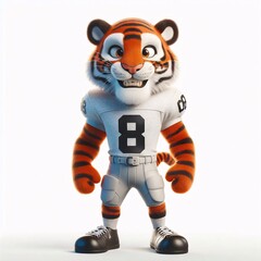 Football animals on white background
