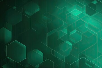Vibrant Emerald Green Abstract Hexagonal Patterns for Modern Tech Wallpaper and Screen Design