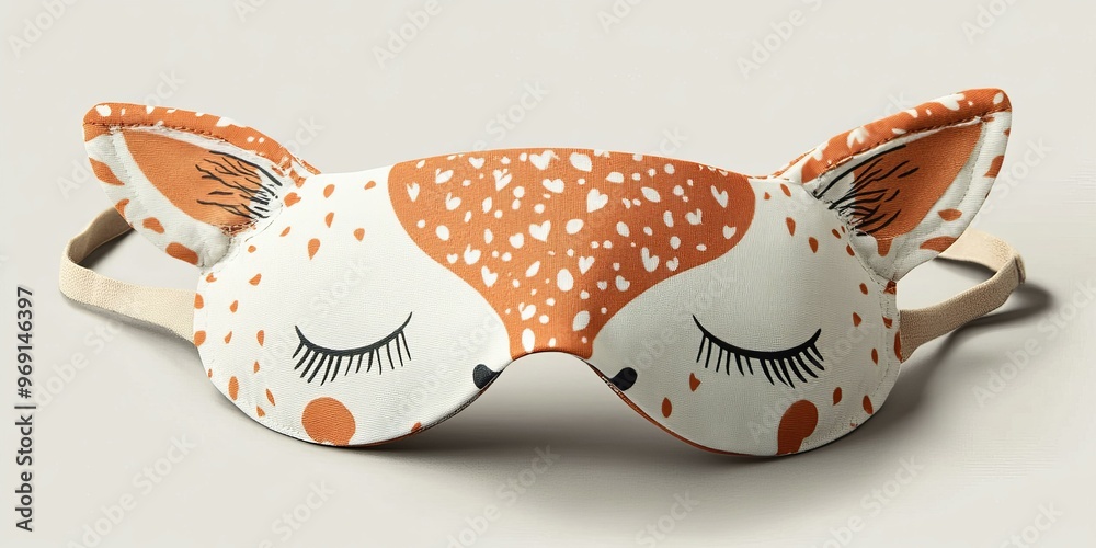 Poster A sleep mask shaped like a deer.