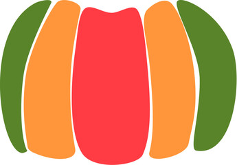 Colorful pumpkin shape illustration