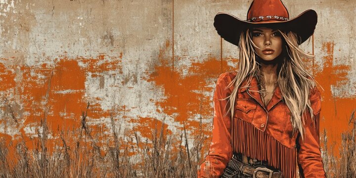 Fibbia Cintura Western Cowgirl Up – Metallo Goffrato Argento Con Dettagli Rosa, NOS