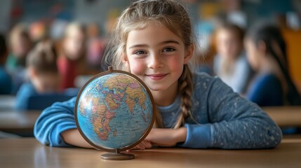 Girl with Globe.