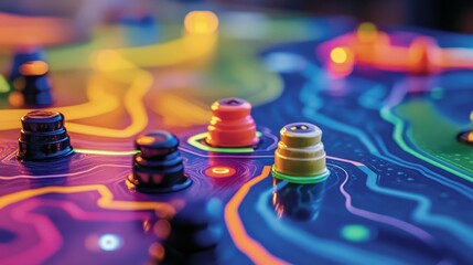 Abstract Neon Buttons.