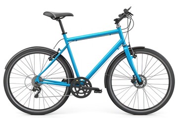 Blue modern bicycle bike transportation commuter.