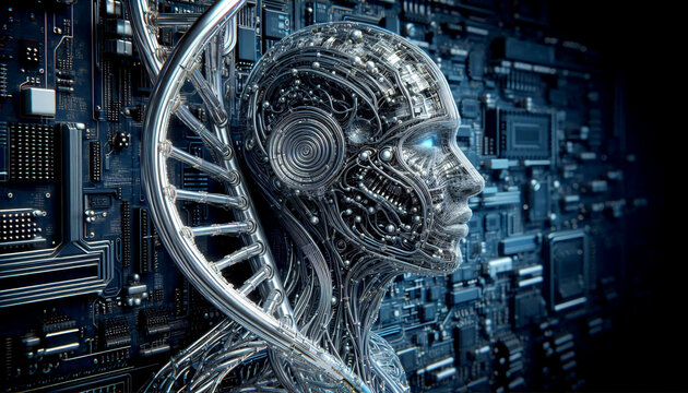 Disruption. Konzept: Neue Informationstechnik. Hightech-Hintergrund, innovativen Grafiken.