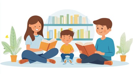 Family Reading Time.