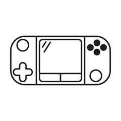 Game console icon vector on white background