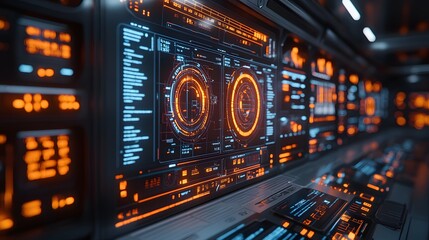 Obraz premium Advanced digital health records system in use, with glowing charts and data points, showcasing modern medical technology in a clean design.