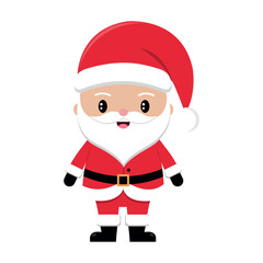 Vector illustration of cartoon Santa Claus.