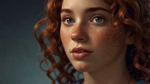 portrait of a woman with red hair