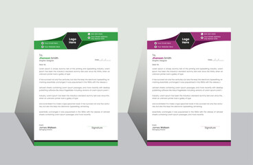 Professional business letterhead template,generating a professional impression,simple letterhead.