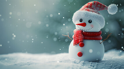 This delightful animation features a charming snowman in a festive winter wonderland. Snowflakes gently fall from the sky, creating a serene and magical atmosphere.