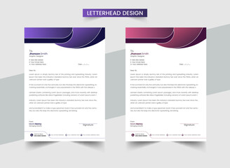 Professional business letterhead template,generating a professional impression,simple letterhead.