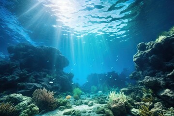 Fototapeta premium Sea underwater outdoors nature.