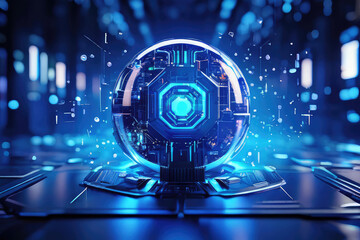 Obraz premium Data science processing and analysis, artificial intelligence concept.