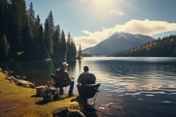 Lake landscape outdoors tourism.