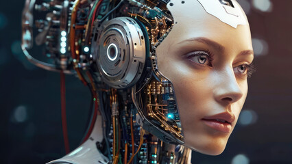 Data science processing and analysis, artificial intelligence concept.