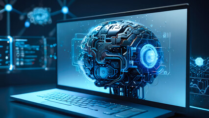 Data science processing and analysis, artificial intelligence concept.