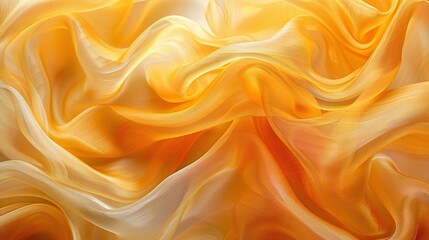 Obraz premium stunning abstract design of semitransparent silk in ocher tones, offering a smooth and immersive background perfect for contemporary artwork