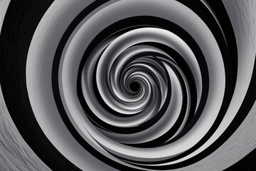 Fototapeta premium High Contrast Grayscale Spiral Background with Distinctive Textured Abstract Design for Strong Visual Impact