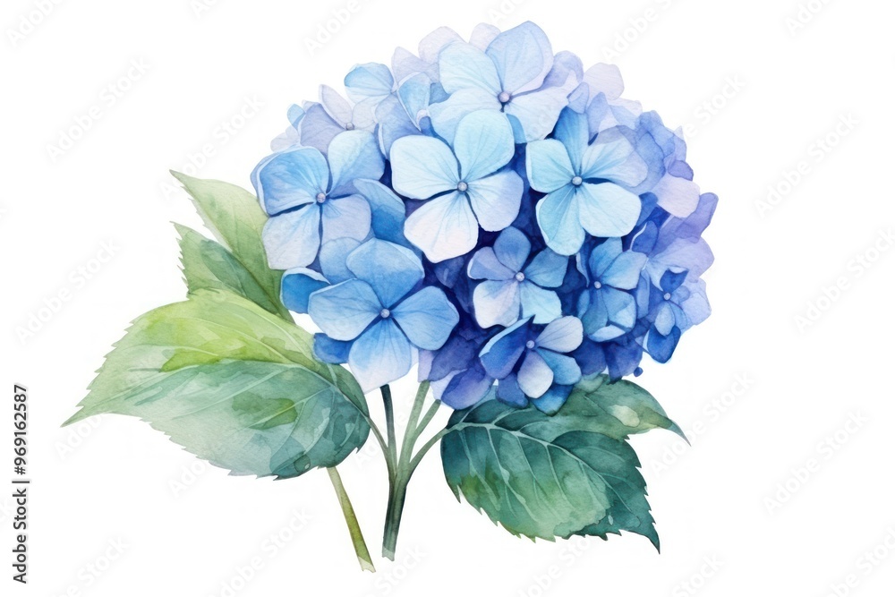 Wall mural Flower hydrangea plant leaf.