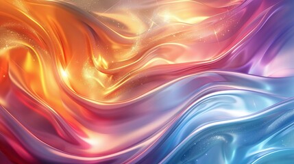 innovative design of an abstract colorful metallic wavy background featuring dynamic shapes and bold hues, perfect for modern digital art