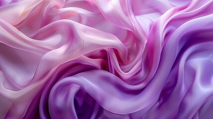 Obraz premium stunning abstract design highlighting the beauty of semitransparent lilac silk fabric, offering a graceful and immersive background for creative projects