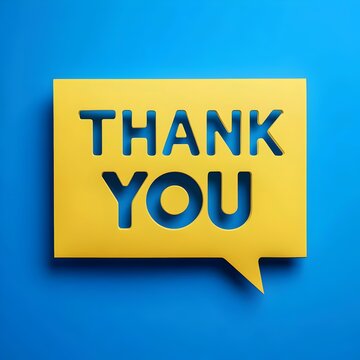 Thank You Text On Speech Bubble