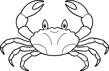 Fototapeta premium line art of a crab 
