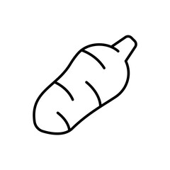 Cassava outline icons, minimalist vector illustration ,simple transparent graphic element .Isolated on white background