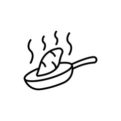 Cooking Cassava outline icons, minimalist vector illustration ,simple transparent graphic element .Isolated on white background