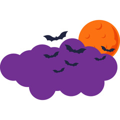 Halloween Moon and Cloud