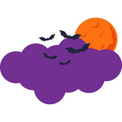 Halloween Moon and Cloud