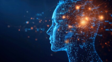 Obraz premium Artificial Intelligence and future trend of business, Ai. Business and digital transformation, Data exchange,with generative ai