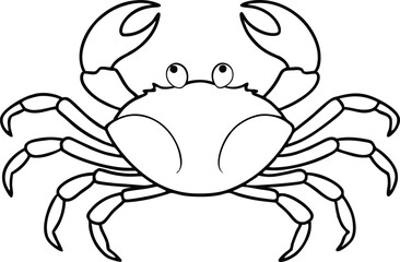 line art of a crab 