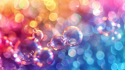 fluid and colorful bubbles background featuring shiny spheres perfect for abstract art with a vibrant texture and cheerful gradient
