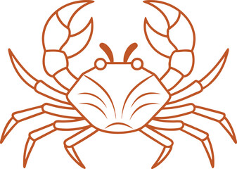 line art of a crab 