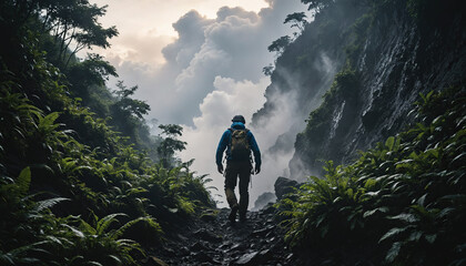 Cloud Forest Lost in Cloudy Summer: The Pioneer's Journey Enveloped in Landslide