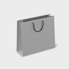 blank Empty Shopping Bag on the white background, mockup