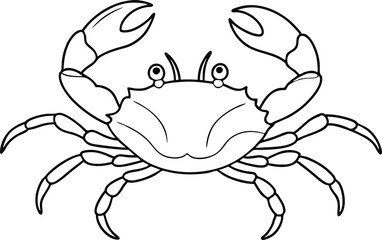 line art of a crab 