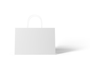 blank Empty Shopping Bag on the white background, mockup