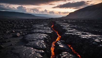 Lava Field Mysteries in Cloudy Summer: The Trailblazer's Excursion Surrounded in Landslide