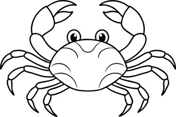 line art of a crab 