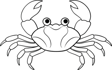 line art of a crab 