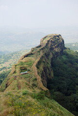 Vinchu Kata (Scorpion's tail) bastion at fort Lohagad, Malavali, Maharashtra.