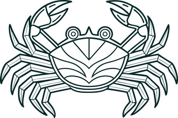 line art of a crab 