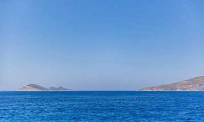 Seaview photo taken at the coast of Kalkan, Turkey. Summer landscape