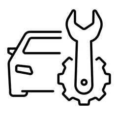 automotive of car service & maintance icon