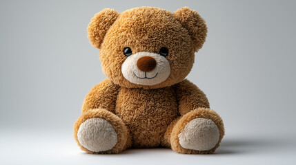 Obraz premium Adorable Plush Toy with Big Eyes and Fluffy Texture, Radiating Comfort