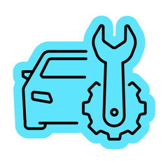 automotive of car service & maintance icon